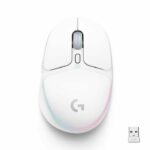 Logitech G - Mouse da gioco - Wireless - G705 LIGHTSYNC Illuminazione RGB, Bluetooth, Leggero - Nebbia bianca