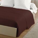 LOVELY HOME Lenzuolo sopra 100% cotone 180x290 cm - 1 persona - Marrone