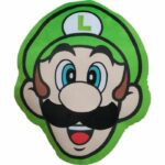 Cuscino 3D - MARIO BROS - Luigi Face - Microfibra - 40 cm