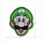 Cuscino 3D - MARIO BROS - Luigi Face - Microfibra - 40 cm - immagine 4