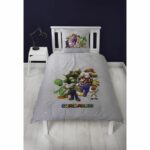 Completo letto reversibile - MARIO BROS - Super Mario - Microfibra - 1 copripiumino 140 x 200 cm + 1 federa 63 x 63 cm - immagine 5