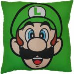 Cuscino bifacciale - Quadrato - MARIO BROS - Mario e Luigi - Microfibra - 40 x 40 cm