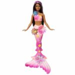 Barbie - Sirena dei Fiori Magici - Bambola con lunghi capelli castani - Barbie - JDM73