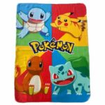 Plaid - POKEMON - Starter e Pikachu - 100 x 140 cm