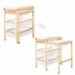Fasciatoio estensibile con vaschetta - ROBA - BABY POOL - Fasciatoio bianco 'Roba Style' incluso - Legno naturale