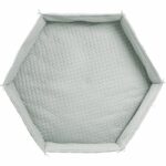 Tappetino per box per bambini - ROBA - Per box esagonale - Imbottito - Verde satinato