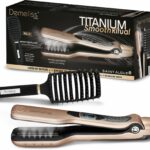 Piastra per capelli a vapore - SAINT ALGUE - Set regalo Demeliss TITANIUM SMOOTH RITUAL - Spazzola districante - Oro