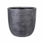 Vaso per fiori - STRATA - L - Rotondo - Amalfi - Ø 42,5cm x 40cm H - Colore peltro
