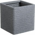 Vaso da fiori - STRATA - Quadrato - Banbury - Ø 30,5 cm x 30 cm H - Colore cenere