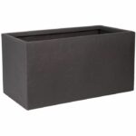 Vaso per fiori - STRATA - Riven trogolo - Ø 38,5cm x 17,5cm H x 46,5cm L - Colore cenere