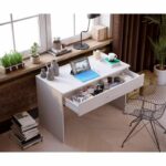 Scrivania con cassetti grandi - Melaminico rovere - 110 x 56 x 81,5 cm - immagine 6