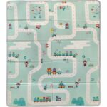 Tappeto gioco reversibile Maxi - TINEO - 150 x 180 cm - Fronte animale / Pista auto