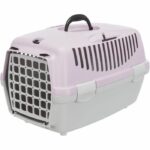 TRIXIE Box da trasporto Capri 2 - XSS - 37 x 34 x 55 cm - Grigio chiaro e viola - Per cani
