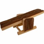 Accessorio per roditori - TYROL - Altalena in legno - 22 x 8,5 x 7 cm - Legno naturale