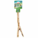 Accessorio per uccelli - TYROL - Trespolo in rame - Misura L 30cm - Legno naturale