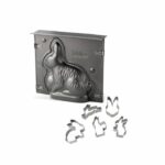 Set di stampi per coniglietti pasquali 3D e 5 tagliabiscotti a forma di coniglietto - ZENKER
