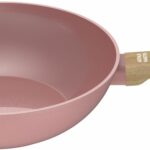 Wok - Adatto a tutti i piani cottura, inclusa l'induzione - ARTHUR MARTIN - AM4944 - Rivestimento in ceramica - Ø 28 cm - Rosa