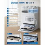 ECOVACS T50 OMNI WHite Gen2 - Robot aspirapolvere con dock - 21000Pa - Spazzola laterale estensibile e mocio - ZeroTangle 2.0 - immagine 3