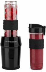 Mini frullatore - SVIZZERA - MOOV9 - 300 W - 570 ml - 2 bottiglie - Nero