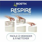 Assorbiumidità - BOSTIK - Respira - Fino a 25 m² - 2 ricariche senza profumo - 2 x 250 g - immagine 5