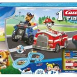 Pista da corsa PAW Patrol, lunga 2,4 m, macchinine in scala 1/50, Carrera First, dai 3 anni in su