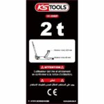 Cric idraulico - KS TOOLS - 161.0365F - Cric da 2 tonnellate - Sollevatore per auto compatto in alluminio/acciaio - Cric a rulli - immagine 4