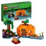 LEGO Minecraft 21248 Fattoria di zucche, casa dei giocattoli con le minifigure di Steve e della strega