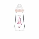 MAM BIB 1 ETA 'DI VETRO 260ml ROSE