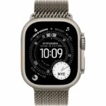 Apple Watch Ultra 3 GPS + Cellular - 49 mm - Cassa in titanio naturale - Cinturino in maglia milanese in titanio naturale - Piccolo - immagine 2