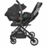 NANIA - Passeggino combinato 2 in 1 con seggiolino auto Rimini - MYLA - 4 ruote - Nero