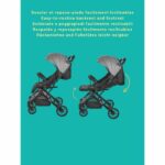 NANIA - Passeggino combinato 2 in 1 con seggiolino auto Rimini - MYLA - 4 ruote - Nero - immagine 4