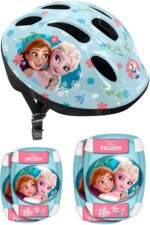 Set casco e gomitiere/ginocchiere - FROZEN - RN246507 - 50/56 cm