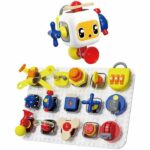 Set Busy Board Delux - TOP BRIGHT - Cubo e tavola - 15 gadget - Lucchetti - Clacson - Pulsanti
