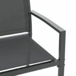 Arredo da giardino - Struttura in acciaio - 4 persone - Grigio - immagine 3