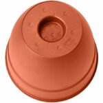 Vaso rotondo per fiori - EDA - Osaka - Ø 40 cm - 28,3 L - Interno/Esterno - Ø 41 x H.34,3 cm - Terracotta Arancione - immagine 3