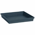 Sottovaso quadrato - EDA - Toscana - 40 cm - Per vaso 50 cm rif. 013648 - 40 x 40 x H. 5,9 cm - Blu denim