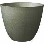 Vaso rotondo Ø 50 cm - EDA - Element - 47,8 L - Sistema di drenaggio - Interno/Esterno - Ø 48,8 x H 38,4 cm - Cachi