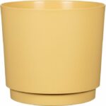 Vaso rotondo - GARDEN ID - Plano - Ø 25 - 7 L - H 22 cm - Giallo