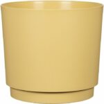 Vaso rotondo per fiori - DEROMA - 236 - 13 L - Ø 29 cm - Giallo