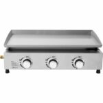 Piastra a gas - Cookingbox - Faro - 3 fuochi - Superficie di cottura: 61 x 35 cm - Ciotola in acciaio - Acciaio inox - immagine 3