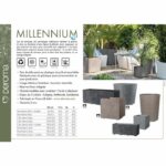 Vaso quadrato per fiori - DEROMA - Millennium - 80 L - 49 cm - Con riserva d'acqua e ruote - Marrone - immagine 6