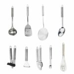 Set di utensili da cucina da 9 pezzi - FACKELMANN - Ovale - Acciaio inossidabile