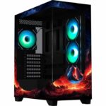 Case per PC (senza alimentatore) - BITFENIX - CETO Premium Volcano - Mid-tower - Fattore di forma ATX - 4x120mm A-RGB - Nero
