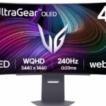 Monitor da gioco curvo - LG - 45" - WQHD - 240Hz - Pannello OLED - 0,03 ms - Altezza regolabile - 45GX90SA-B.AEU