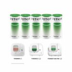 Confezione da 5 rotoli da 20 sacchi per rifiuti - PETKIT - 8 L - Per lettiera automatica PETKIT PURAMAX 2 - Verde