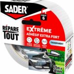 Adesivo extra forte - SADER - Extreme Repair - Trasparente - Per interni ed esterni - Tutte le superfici - 20 m x 50 mm