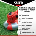 Adesivo extra forte - SADER - Riparazione multiuso estrema - Grigio - Per interni ed esterni - Tutte le superfici - Facile da tagliare - 20 m x 50 mm - immagine 3