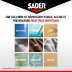 Adesivo extra forte - SADER - Riparazione multiuso estrema - Grigio - Per interni ed esterni - Tutte le superfici - Facile da tagliare - 20 m x 50 mm - immagine 4