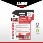 Adesivo biadesivo extra forte - SADER - Fissaggio senza forare - Estremo - Uso interno - Supporta fino a 10 kg - Bianco - 2 m x 19 mm - immagine 6