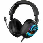 Cuffie da gioco - Cablate - Konix - Naruto Shippuden - 7.1 PC - Altoparlanti da 50 mm - Microfono - Cavo da 2 m - LED - Naruto Rasengan - Nere